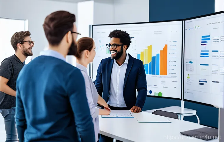 AI 프로젝트에서의 팀워크 중요성 - **Prompt:** A diverse team of AI professionals, including data scientists, AI/ML engineers, software...