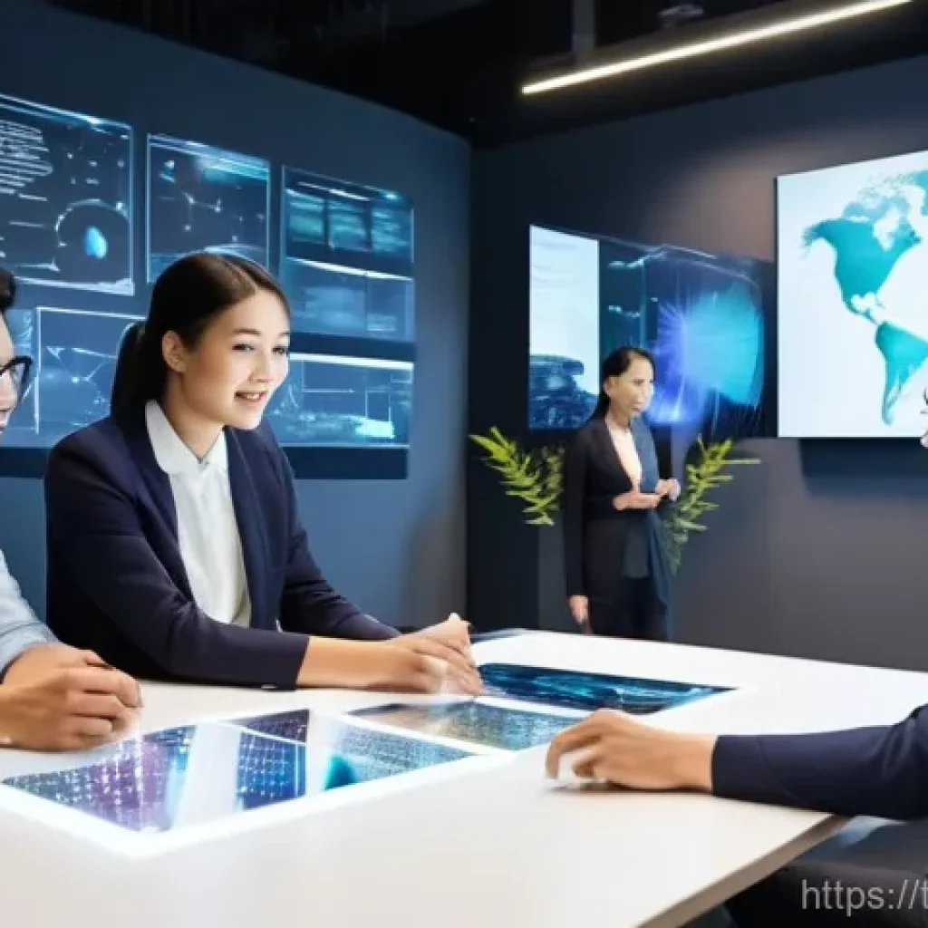 AI 전문가의 취업 과정 체험기 - **Prompt: AI Integration in a Modern Thai Workplace**
    "A vibrant, dynamic scene inside a contemp...