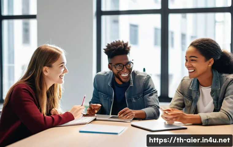 AI 학습용 무료 리소스 추천 - **Prompt 1: Welcoming AI Learning for Beginners**
    "A diverse group of enthusiastic young adults,...