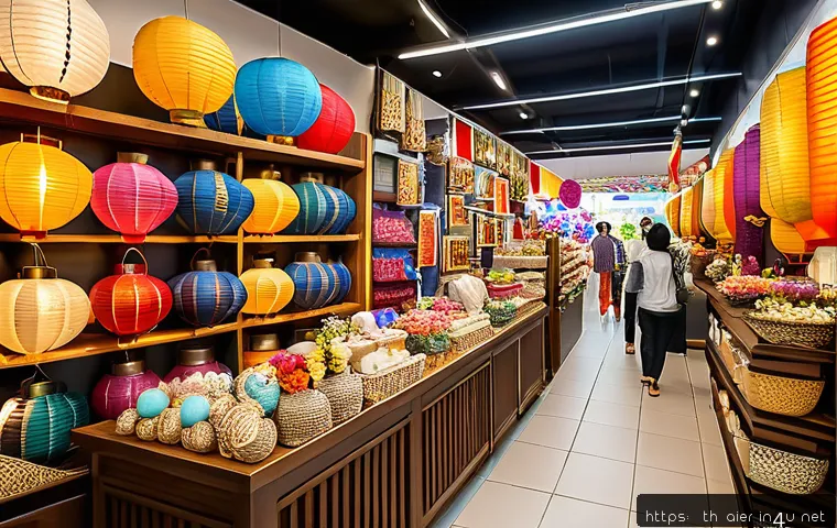 머신러닝 데이터 증강 기술 - A modern Thai retail store interior bustling with diverse customers shopping during a festive season...